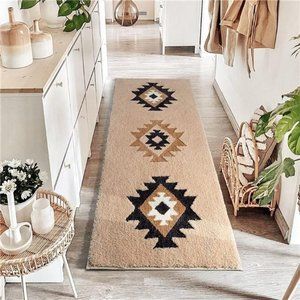 NEW Soft Fluffy Boho Area Runner Rug